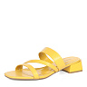Желтые сабо из искусственной кожи на маленькои каблуке