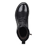 Черные высокие ботинки из кожи на подкладке из натуральной шерсти на рифленой подошве