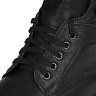 Черные ботинки из кожи на подкладке из натуральной шерсти на тракторной подошве