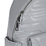 Серый рюкзак из экокожи с декоративной прошивкой
