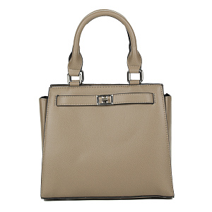 Бежевая сумка сэтчел из экокожи