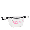 Белая поясная сумка из экокожи Respect