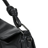 Черная сумка хобо из экокожи с дополнительным ремнем