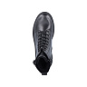 Черные утепленные ботинки из натуральной кожи с молнией