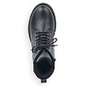 Черные ботинки из комбинированных материалов на подкладке из текстиля на тракторной подошве