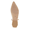 Бежевые открытые туфли с ремешком из кожи на подкладке из натуральной кожи на квадратном каблуке
