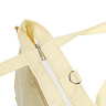 Желтая пляжная сумка из хлопка с наружным функциональным карманом на молнии