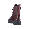 Бордовые зимние ботинки из кожи и экокожи Rieker