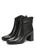 Черные зимние ботильоны из кожи Respect