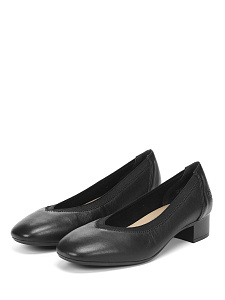 Черные туфли лодочки из кожи