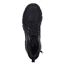 Черные высокие ботинки из экокожи на подкладке из искусственной шерсти на утолщенной подошве