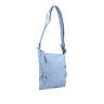 Голубая сумка-мешок из экокожи