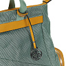 Светло-серый рюкзак с желтой отделкой из экокожи