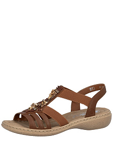 Коричневые сандалии из экокожи