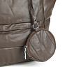 Бежевая сумка тоут из экокожи с дополнительным кошельком и наружным карманом на молнии