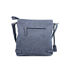 Синяя сумка мешок из текстиля и экокожи