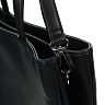 Черная сумка шоппер из экокожи с дополнительным ремнем