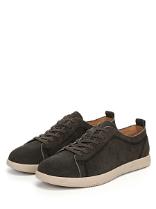 Хаки кеды из велюра