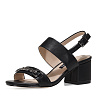 Черные босоножки из экокожи на устойчивом каблуке Nine West