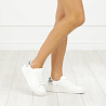 Белые кеды из экокожи на подкладке из текстиля Nine West