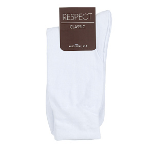 Носки Classic средней длины, белые, р. 25 (39-41)