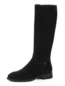 Черные зимние сапоги из натурального велюра