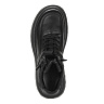 Черные спортивные ботинки из кожи на подкладке из текстиля на утолщенной подошве