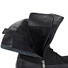 Черные ботинки  из нубука на подкладке из натурального меха на утолщенной подошве