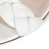 Белые босоножки с плетеным верхом из экокожи на подкладке из экокожи на квадратном каблуке