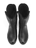 Черные зимние полусапоги из экокожи Rieker