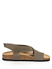 Хаки сандалии из велюра Respect