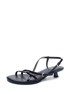 Черные босоножки из кожи