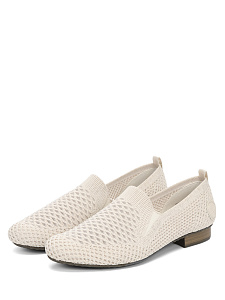 Бежевые слипоны из текстиля