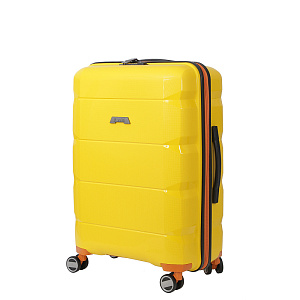 Жёлтый универсальный чемодан из полипропилена