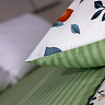 Комплект постельного белья 2 спальный, бело-зелёный