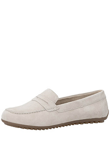 Бежевые мокасины из кожи