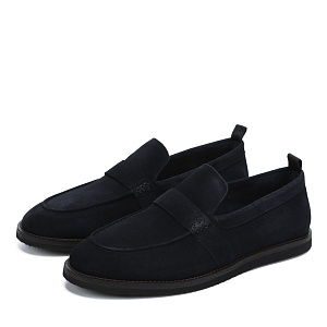 Синие лоферы из велюра