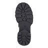 Черные ботинки из кожи с декоративной отстрочкой на подкладке из текстиля на тракторной подошве