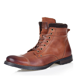 Кожаные ботинки коньячного цвета