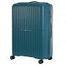 Зеленый вместительный чемодан из полипропилена