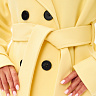 Пальто женское шерстяное лимонное