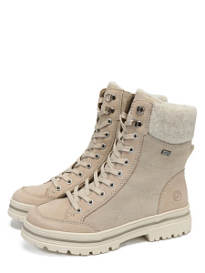 Бежевые зимние ботинки из кожи