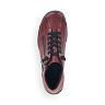 Бордовые ботинки из кожи на подкладке из текстиля на спортивной подошве