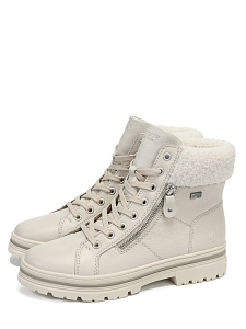 Белые зимние ботинки из кожи