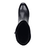 Черные кожаные сапоги на каблуке
