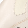 Белые ботинки челси из кожи на подкладке из натуральной шерсти на тракторной подошве