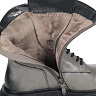 темно бежевые ботинки на шнурках из кожи с декоративной молнией на подкладке из текстиля и утолщенно