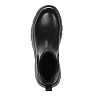 Черные ботинки челси из кожи на подкладке из текстиля на тракторной подошве