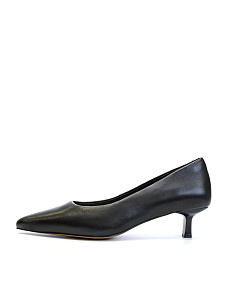 Черные туфли лодочки из кожи