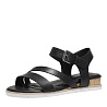 Черные сандалии из экокожи на плоской подошве Nine West